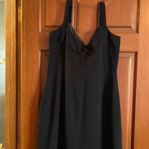 Jones New York Little Black Dress Size 16. Faux Wrap. Fully lined.